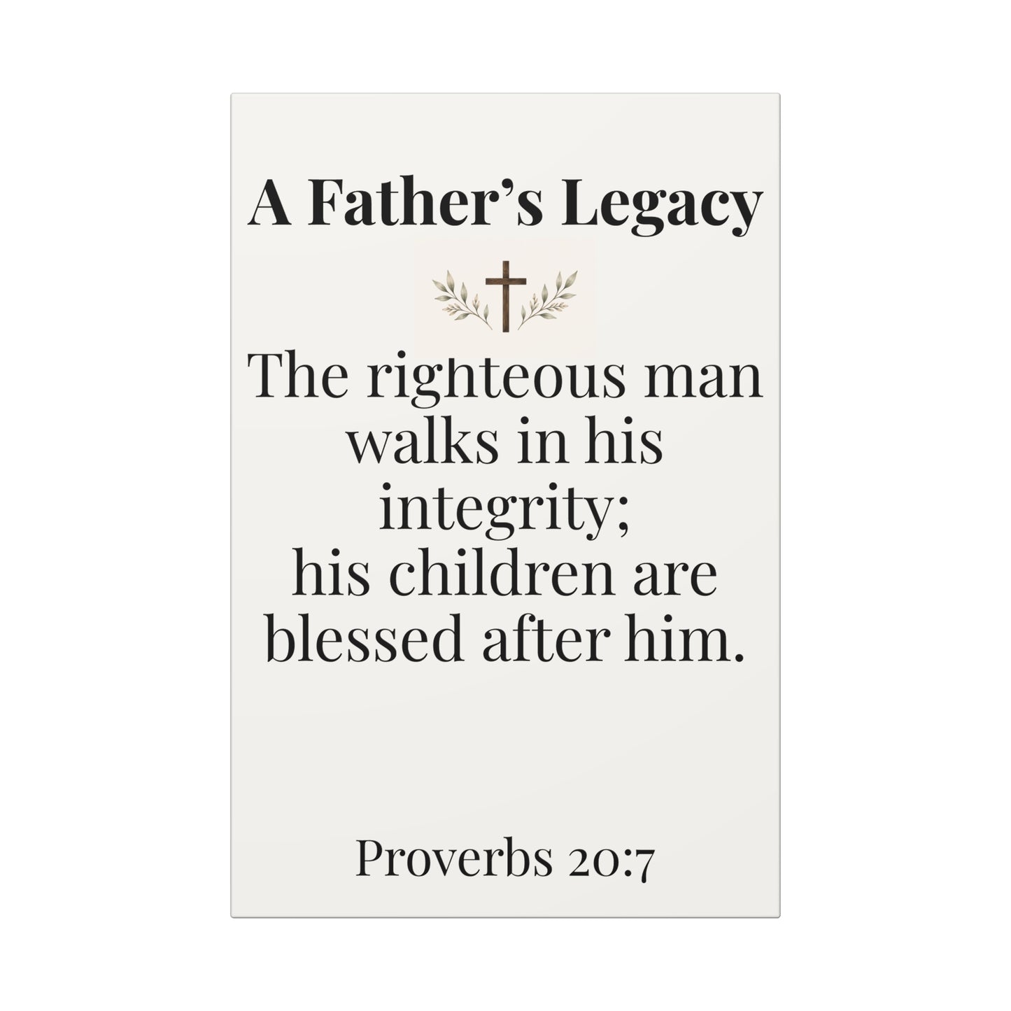 A Father’s Legacy Canvas
