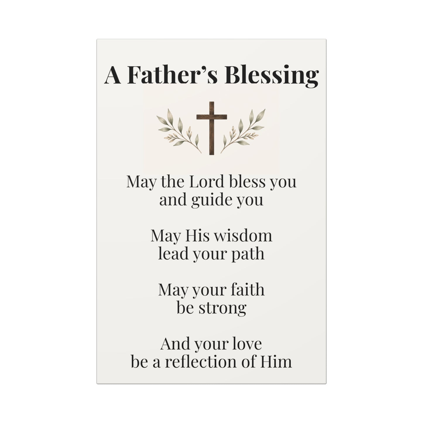 A Father’s Blessing Canvas