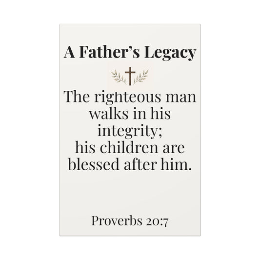 A Father’s Legacy Canvas