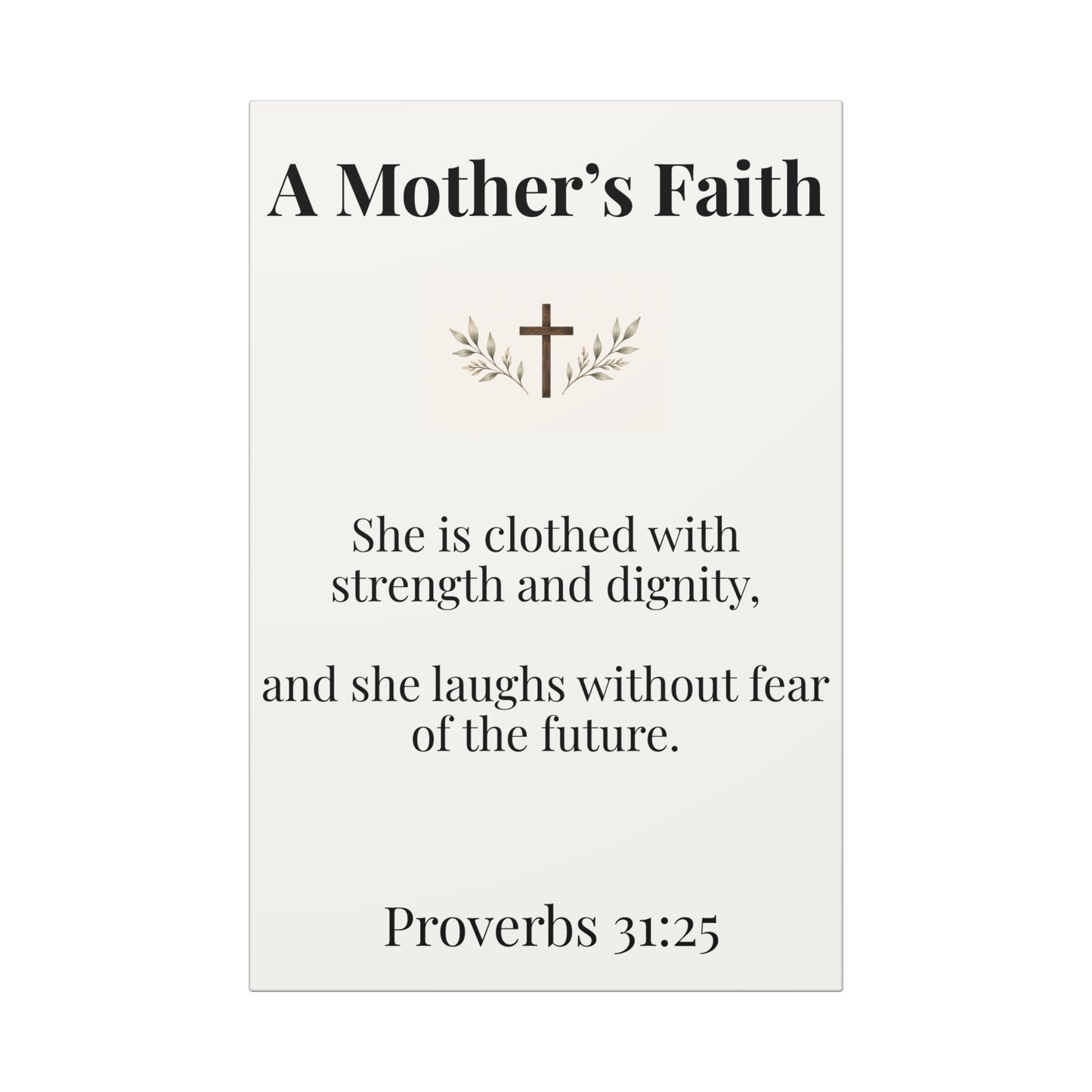 A Mother’s Faith Canvas